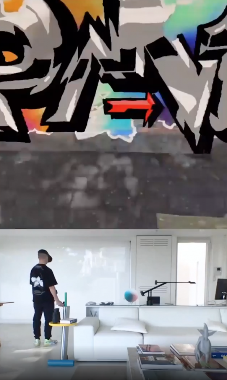 Felipe Pantone uses VR Graffiti in times of Coronavirus, 2020