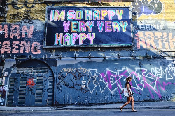 Ben Eine 'and another fine mess / I'm happy very very happy' LONDON 2020. Photo Credit Jack arts