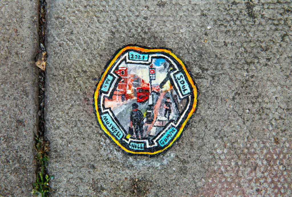 Chewing gum art on the streets of Muswell Hill by Ben Wilson