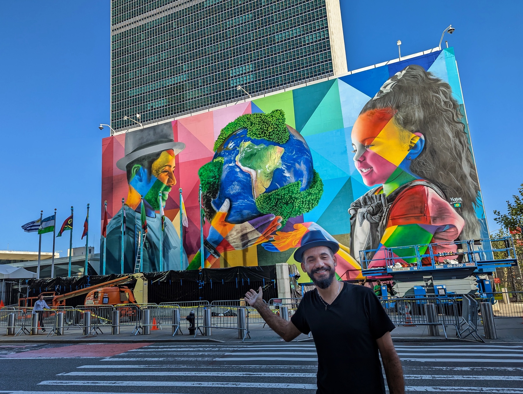 Street Artist Kobra invites us to reflect on what future we want to leave for future generations, NYC 2022