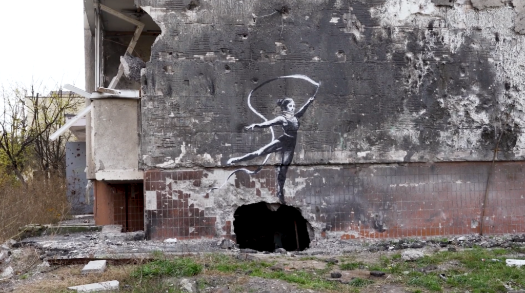 Thieves Tried to Cut Banksy Mural From a Wall in War-Torn