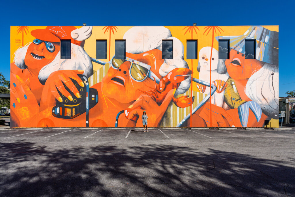 Marina Capdevila. SHINE St. Petersburg Street Art Mural Festival, Florida 2022. Image © Mark Rapien