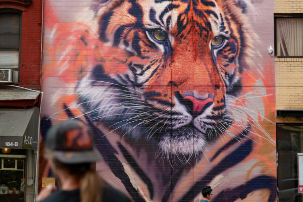 Sonny Sundancer, Beyond Borders, The Beauty and Peril of the Tiger Mural, Manhattan, NYC 2023. Image © Just a Spectator