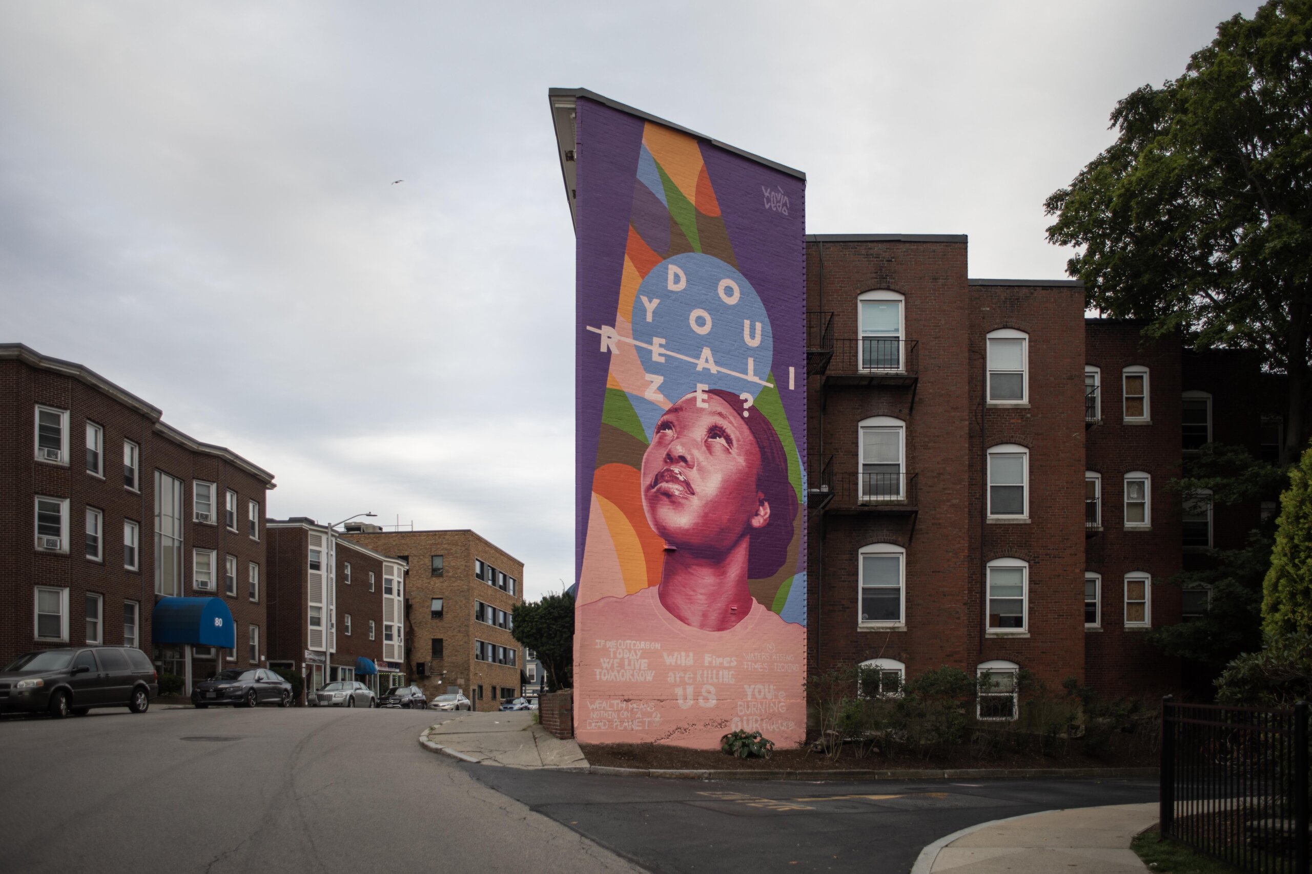 Street Artist Kevin Ledo and the Ladies of Girls Inc. paint Climate Activist DeeDee to Empower Change, 2023