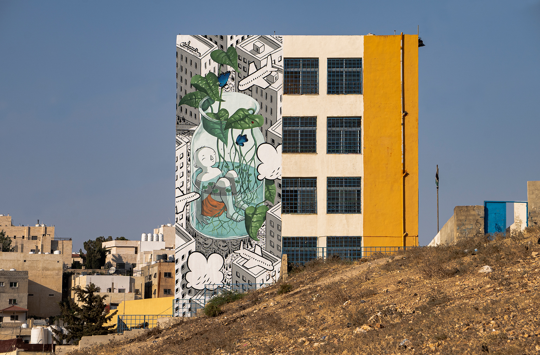 Millo’s New Mural “Essential” Brings Attention to Jordan’s Water Crisis In the heart of Amman, Jordan