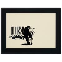 Authentic Banksy Barcode print with Pest Control COA for sale