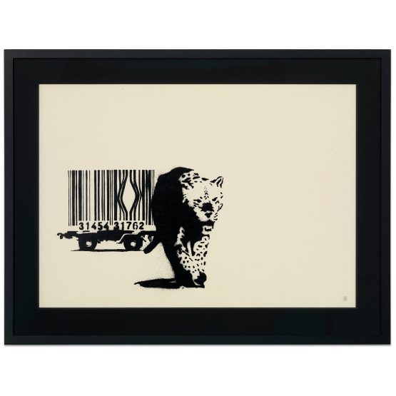Authentic Banksy Barcode print with Pest Control COA for sale