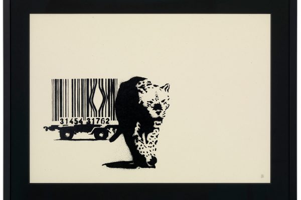 Authentic Banksy Barcode print with Pest Control COA for sale