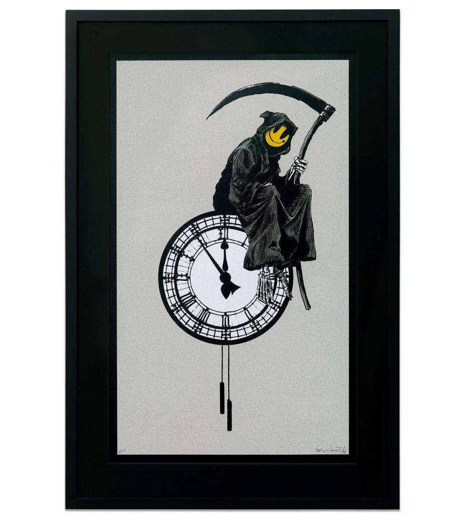 Authentic Banksy Grin Reaper signed print with Pest Control COA for sale