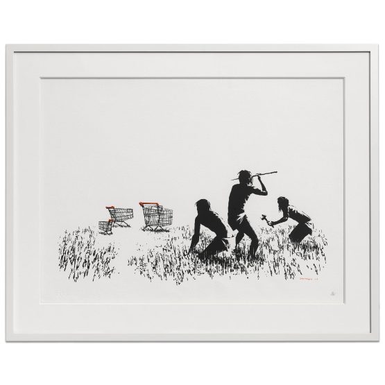 Authentic Banksy Trolleys signed print with Pest Control COA for sale