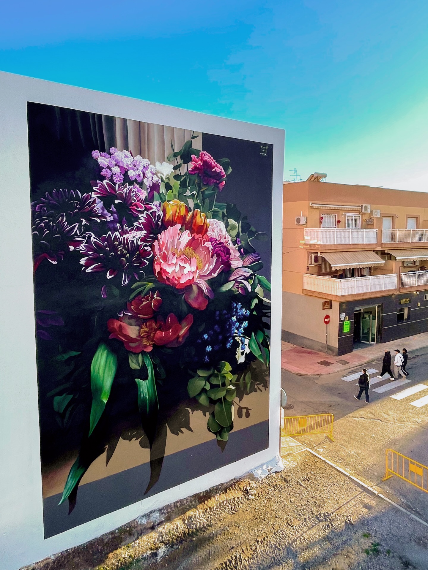 Street view of Brea Acuadros mural Vicar in Almeria Spain