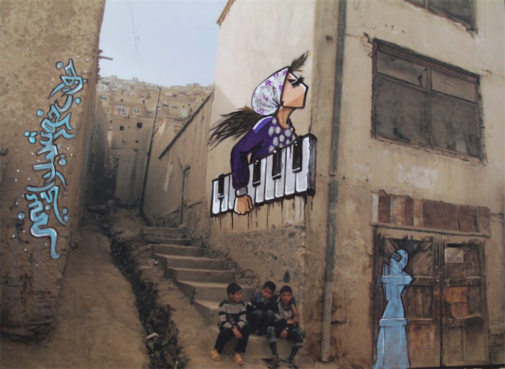 Dreaming Graffiti project by Shamsia Hassani